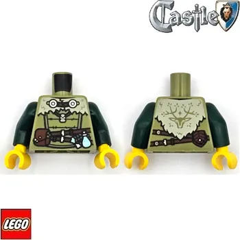 Stavebnice LEGO LEGO® Dílky na figurky LEGO Tělo potištěné, Viking Lukostřelec / Olivové / Torso CASTLE 973pb5436c01