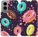 Flipové pouzdro Mobiwear - OnePlus Nord CE 4 Lite 5G - VP19S Donutky (Knížkové flip pouzdro, obal, kryt na mobil OnePlus Nord CE 4 Lite 5G - VP19S Donutky, materiál Umělá kůže + TPU - ochrana 360°, stojánek, silikonová vanička, magnetické zavírání)