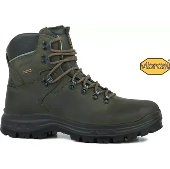 Pánská treková obuv Obuv GRISPORT Crusader 52 (IT-58794) (Trekingová obuv vyrobená ze silně olejované hovězinové usně v tmavě olivové barvě. Membrána GriTex. Dvouvrstvá podešev Vibram s dezénem do náročného terénu.)