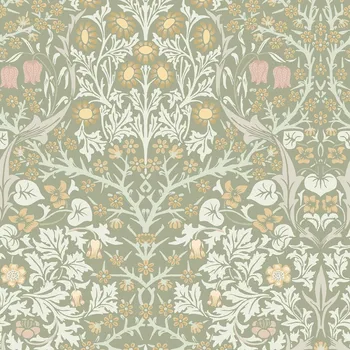 Tapeta William Morris At Home Vliesová tapeta na zeď, zelená, květiny, listy, 124253, William Morris At Home, velikost 10 x 0,52 m