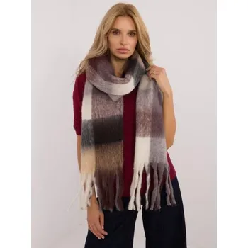 Šátek Dámská šála dlouhá hnědo-béžová