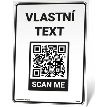 Informační tabulka Tabulka s QR kódem a Vlastním textem