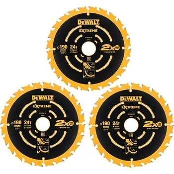 Pilový kotouč DeWALT DT10399 EXTREME Sada 3 pilový kotouč 190 x 30 mm, 24 zubů free_store_pickup