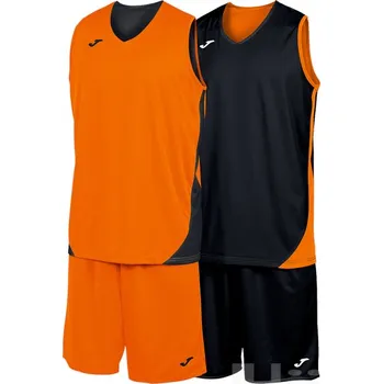 Basketbalový komplet JOMA KANSAS, barva oranžová - černá, velikost 3XS