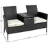 Zahradní lavice Zahradní ratanová lavice 143 x 64 x 88 cm černá
