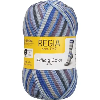 Příze Regia 4-Ply Color 2737 blue-grey color (Ponožková příze Regia 2737 blue-grey color)