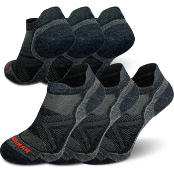 Pánské ponožky Northman Běžecké antibakteriální ponožky Run Merino PRO Low 3-pack Velikost: 36-38 Antracitové Profesionální Běžecké Merino Ponožky