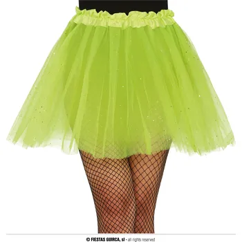 Karnevalový doplněk Guirca Zelená tutu sukně s flitry 40 cm