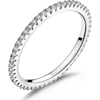 Prsten For Silver Jemný prsten se zirkony Simple - Stříbro 925 Velikost prstenu: 57mm