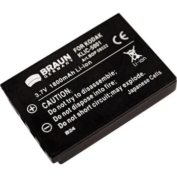 Braun akumulátor KODAK Klic 5001, Sanyo DB-L50, 1600mAh