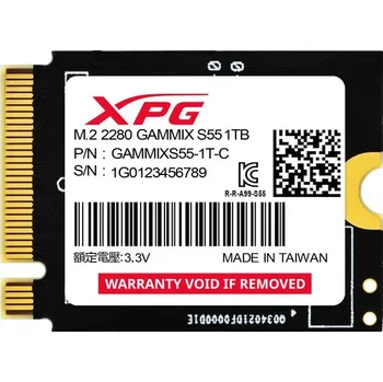 Interní pevný disk ADATA SSD 2TB XPG GAMMIX S55, PCIe Gen4x4, M.2 2230, (R:5000/ W:3200MB/s)