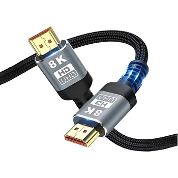 Video kabel Vysokorychlostní Adaptér Kabel HDMI na HDMI 8K 48Gbps 60Hz Audiovizuální Přenos TV, Notebook, Mobilní Přenos Výběr Velikosti 2m