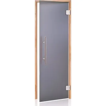 Dveře do sauny "A" Premium 9x19 Satin Grey 890x1890 mm Osika