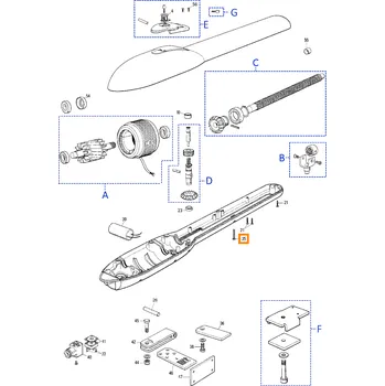 Pohon brány Nice Šroub V6.3X25.5101