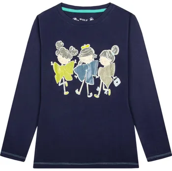 Dívčí tričko - Wolf S2241B, tmavě modrá Barva: Modrá, Velikost: 110