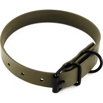 Obojek pro psa Heim BioThane obojek, olivový - 28 - 35 cm obvod krku, B 19 mm
