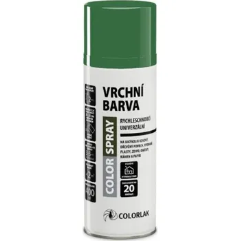 Barva ve spreji Colorlak Sprej Color, vrchní barva RAL6002 zelená lesklá, 400 ml