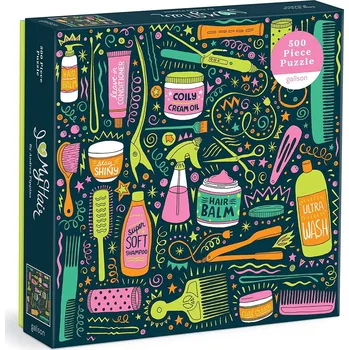 Puzzle GALISON Čtvercové puzzle I Love My Hair Tools 500 dílků