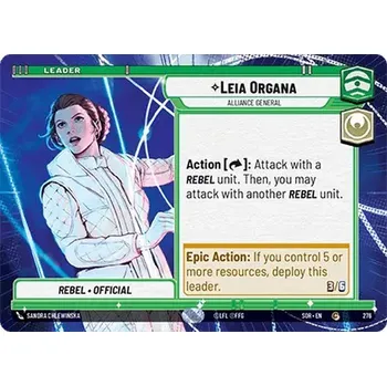 Karetní hra Leia Organa 276 - Spark of Rebellion Extras Typ karty: Standard