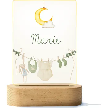 Lampička Barevná LED lampa se jménem - měsíc