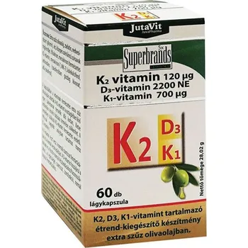 JutaVit Vitamin K2+D3+K1 (60 Měkká kapsla)