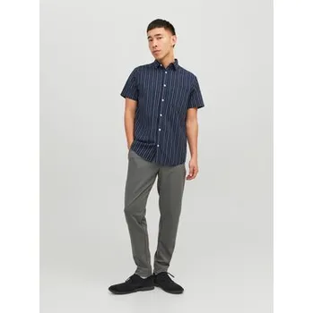Pánská móda Jack & Jones Chino kalhoty Marco 12173623 Šedá Slim Fit 30_32