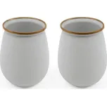 Sada smaltovaných sklenic Tumbler bílá BAREBONES | 600ml | 2ks