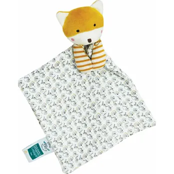 plyšák Doudou Dárková sada - Liška s dečkou z BIO bavlny 20 cm