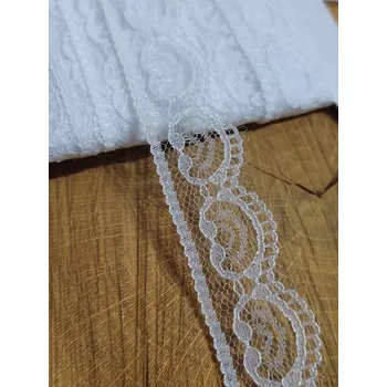 Krajka Silonová krajka šíře 22 mm barva bílá