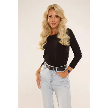 Dámská halenka Dámská žebrovaná halenka s dlouhými rukávy - De Lafense, l i240_194499_2:L