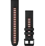 Garmin Hodinkové řemínky Quickfit 22 mm, Black / Flame Red Silicone