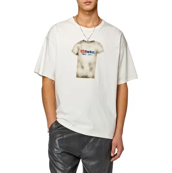 Pánské tričko TRIČKO DIESEL T-BOXT-N12 T-SHIRT OFF WHITE