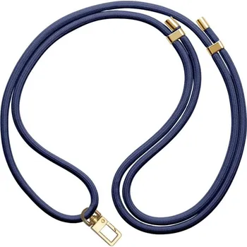 Luxusní šňůrka na mobil Royal Gold tmavě modrá 6 mm