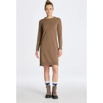 Dámské šaty ŠATY GANT SUPERFINE LAMBSWOOL DRESS MOLE BROWN