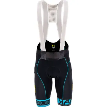 Cyklistické kalhoty KARPOS Cyklistické kalhoty krátké s laclem - VERVE EVO - černá/tyrkysová M