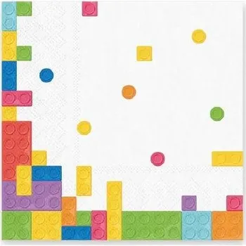 Papírový ubrousek Papírové ubrousky dětské kostky 10ks 33x33cm - Party Pal