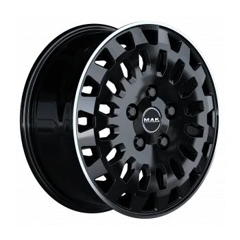 Alu kolo Alu disk MAK OVERLAND 6.5x16, 6x120, 74.5, ET51 GLOSS BLACK MIRROR RING