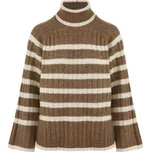 OVERSIZE SVETR S ROLÁKEM JDY hnědý