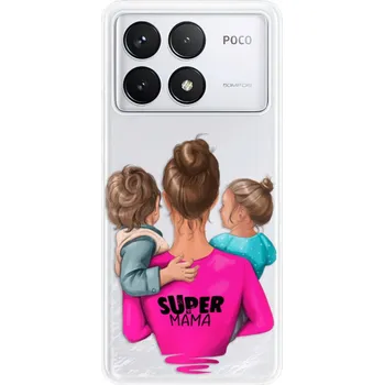 Pouzdro na mobilní telefon Odolné silikonové pouzdro iSaprio - Super Mama - Boy and Girl - Poco F6 Pro