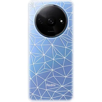 Pouzdro na mobilní telefon Odolné silikonové pouzdro iSaprio - Abstract Triangles 03 - white - Xiaomi Redmi A3