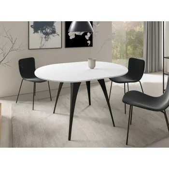 Jídelní stůl Rozkládací jídelní stůl Izzurto 100, Barva: černá / arktická bílá MIRJAN 5903211362378