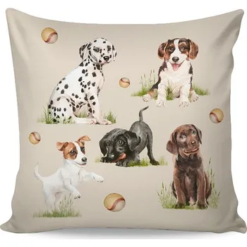 Matějovský povlak na polštář Pejsci 40x40cm bavlna deluxe digitál