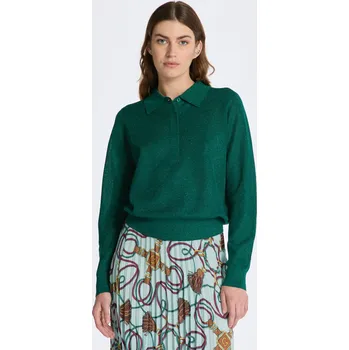 Dámský svetr SVETR GANT METALLIC LS POLO LAVISH GREEN
