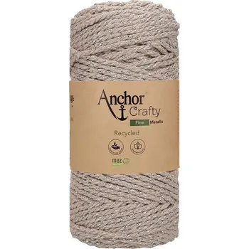 Příze Anchor Crafty fine Metallic 502 Béžová (Příze na macrame Anchor Crafty fine Metallic Béžová)