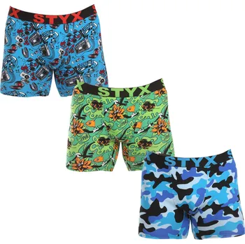 Boxerky 3PACK pánské boxerky Styx long art sportovní guma vícebarevné (3UN15780) M Možnost vrácení zboží ZDARMA do 120 dnů!