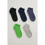 PONOŽKY GANT TONAL LOGO SNEAKER SOCKS 5-PACK SLIME GREEN