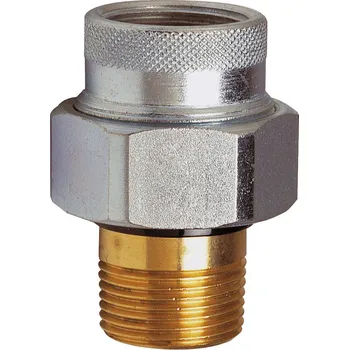 Fitinka CALEFFI - Itálie | Třídílné dielektrické šroubení přímé mosazné - MOSAZ (holendr) izolovaná spojka, CALEFFI - 1/2" ZRICEM