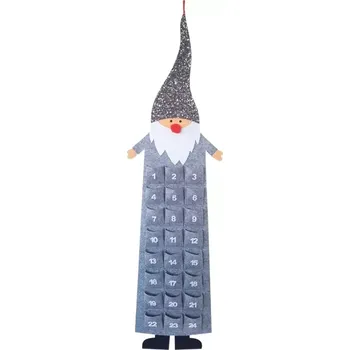 Vánoční dekorace Adventní kalendář Skřítek stříbrný