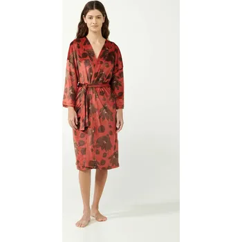 Dámský župan Vamp Sametový župan s liliemi 21153