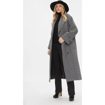 Dámský kabát IVY OAK Vlněný kabát Claudia IO1123F1115 Šedá Loose Fit 42